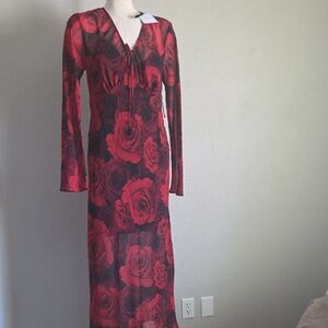 Premier Amour Womens Floral Long Sleeve Dress